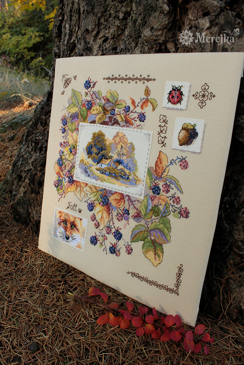 Cross stitch kit "Autumn Sampler" by Merejka - K-131