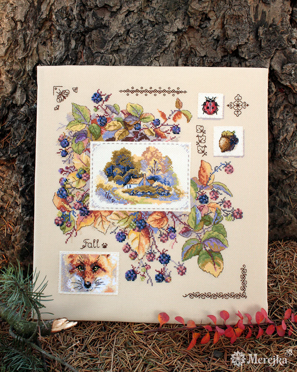 Cross stitch kit "Autumn Sampler" by Merejka - K-131