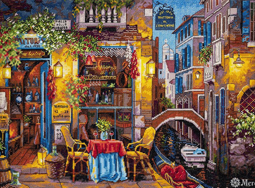 Kit de point de croix "Notre place à Venise" par Merejka K-160
