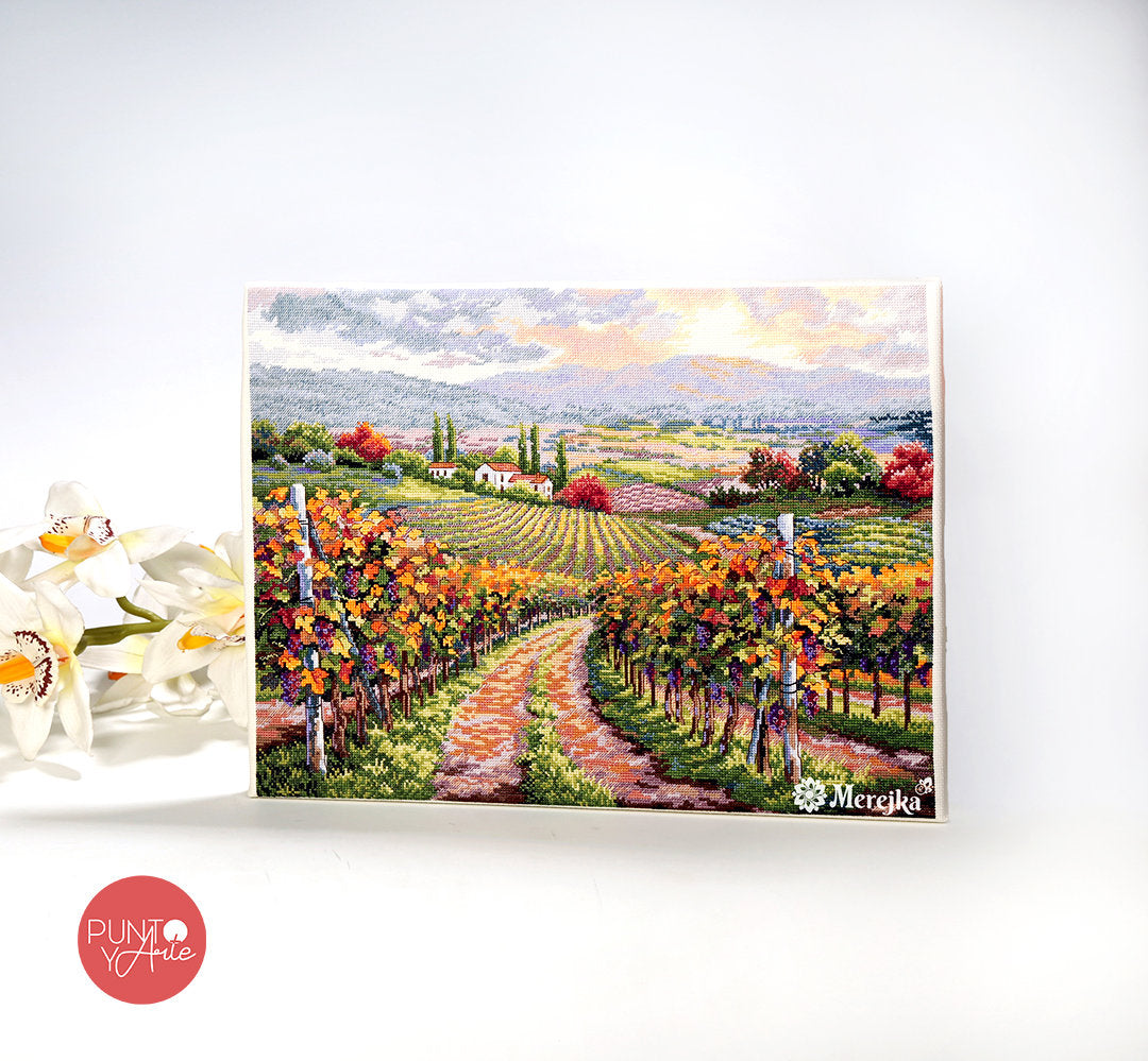 Kit de point de croix "Vineyard Hill" par Merejka K-164