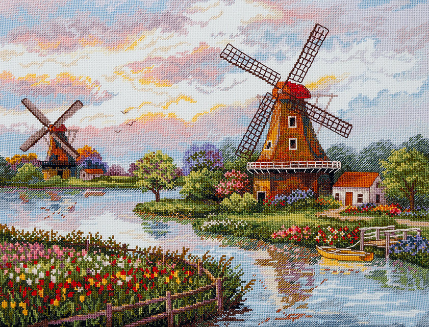 Cross Stitch Kit Merejka K-167 - The Windmills