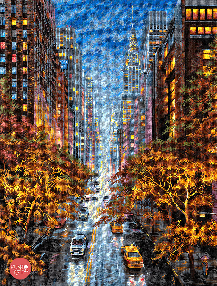 Cross stitch kit "Autumn in New York" by Merejka - K-172