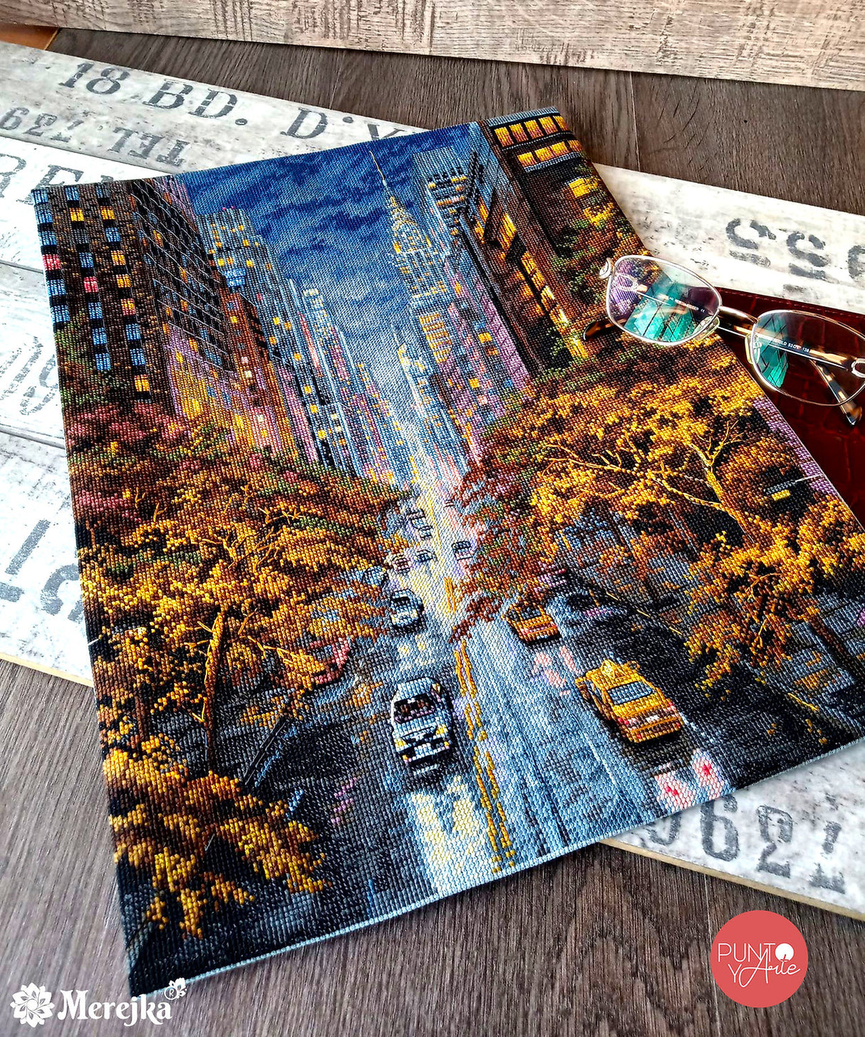 Cross stitch kit "Autumn in New York" by Merejka - K-172