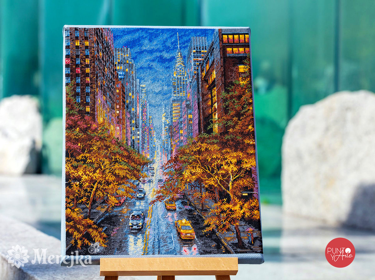 Cross stitch kit "Autumn in New York" by Merejka - K-172