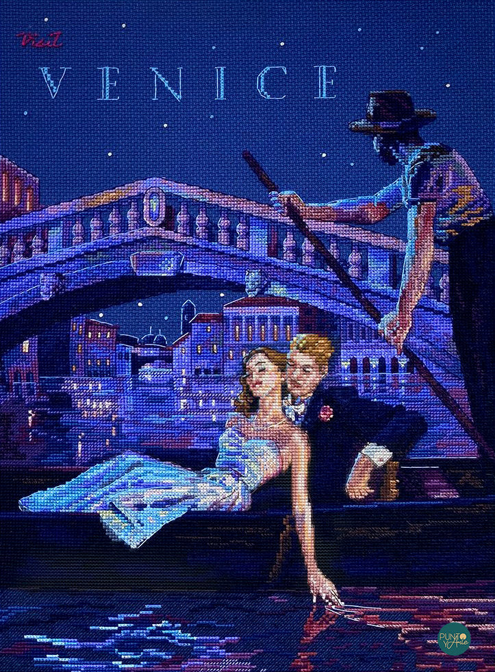 Cross Stitch Kit "Venice at Night" by Merejka K-181