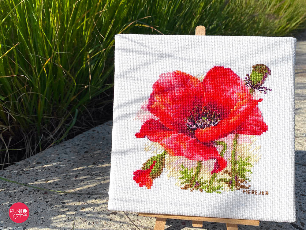 K-187 Red Poppy - Merejka - Cross Stitch Kit