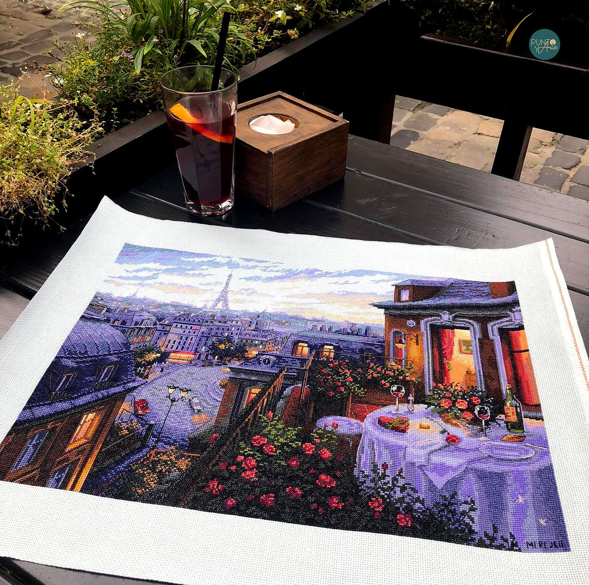 Paris Evening Deja Vu. Eiffel - K-188 Merejka - Cross stitch kit