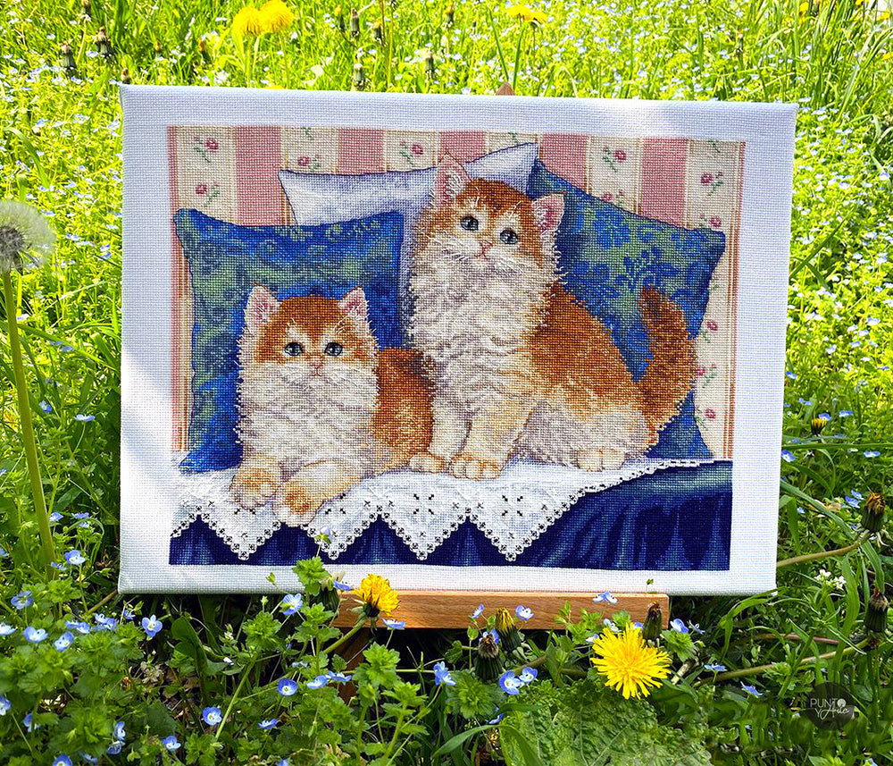 Cross Stitch Kit "Fluffy Companions" by Merejka K-189