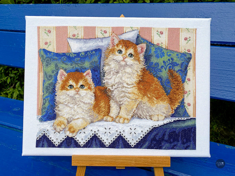 Cross Stitch Kit "Fluffy Companions" by Merejka K-189
