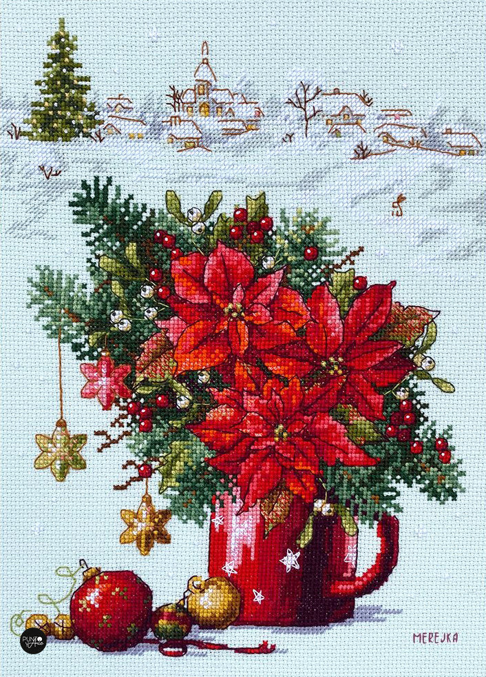 Kit de point de croix "Happy Holidays" par Merejka - K-194