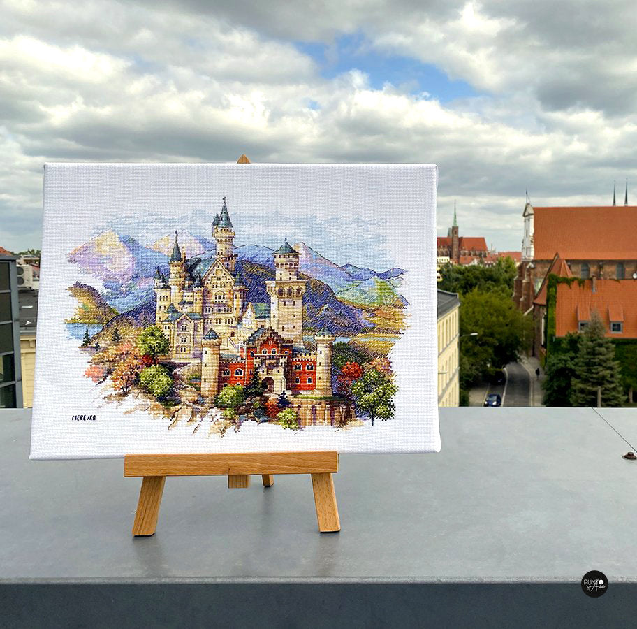 Neuschwanstein Castle cross stitch kit by Merejka - K-201