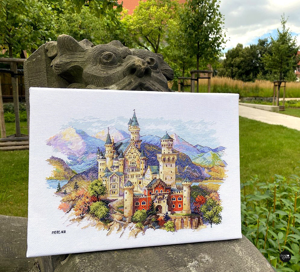 Neuschwanstein Castle cross stitch kit by Merejka - K-201