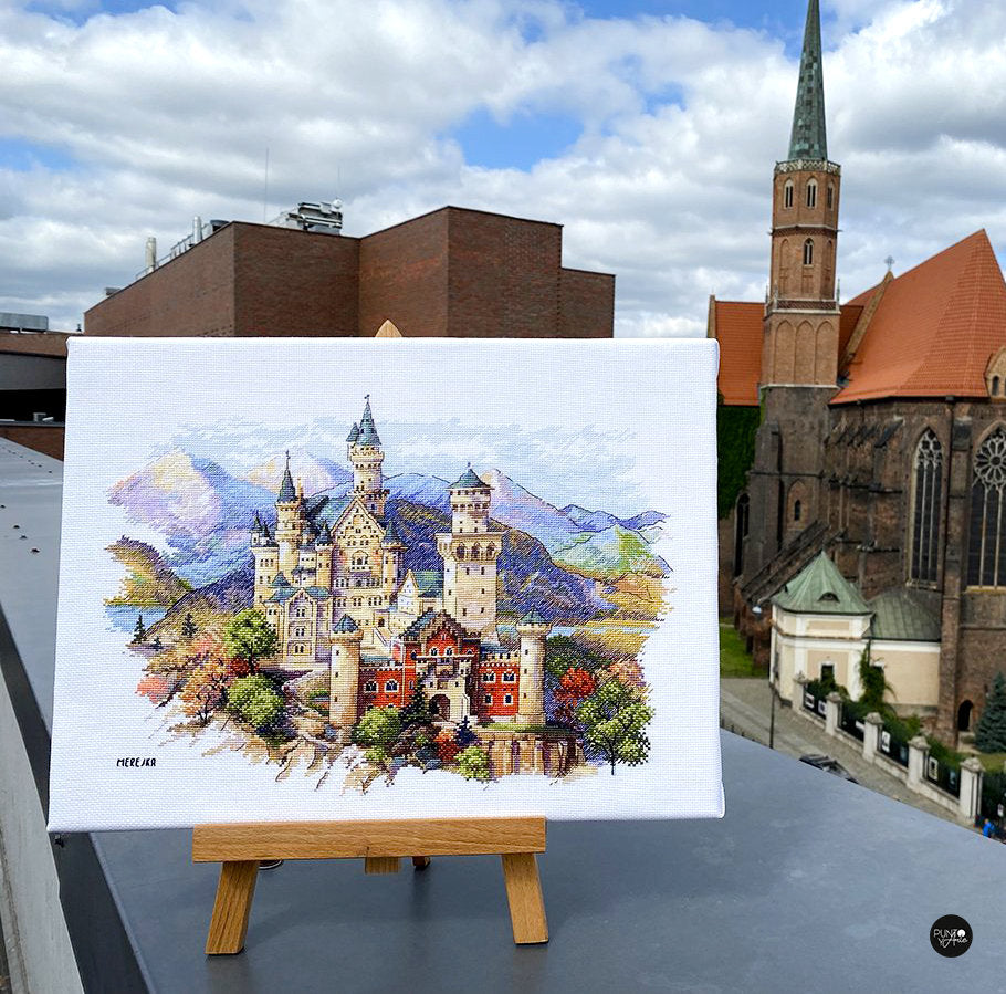Neuschwanstein Castle cross stitch kit by Merejka - K-201