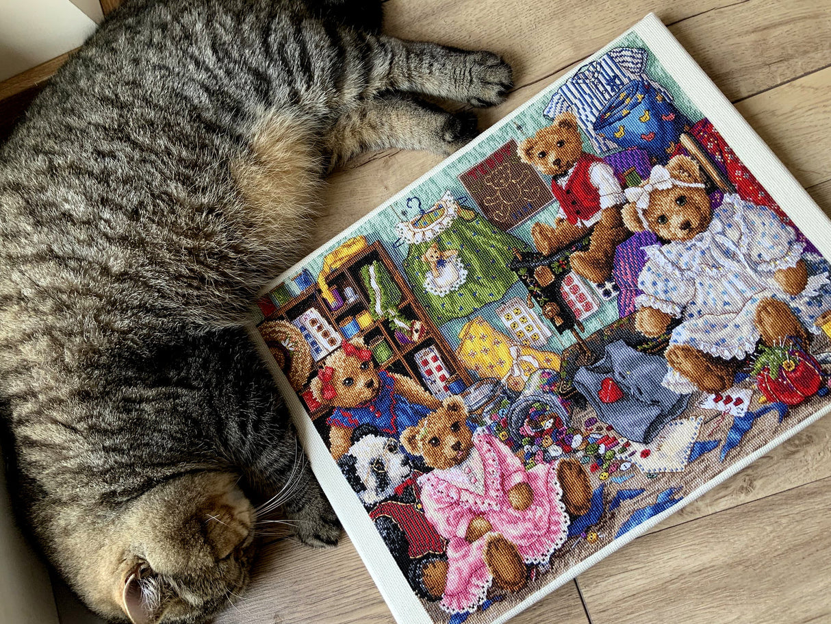 Teddy Bear Wear Cross Stitch Kit - Merejka K-203
