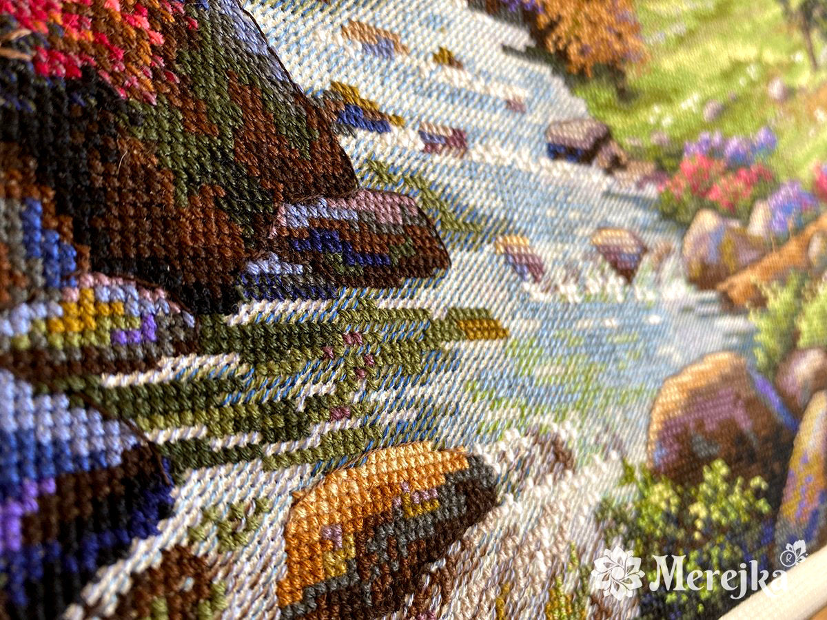 Cross Stitch Kit "Mountain Railway" - K-205 by Merejka