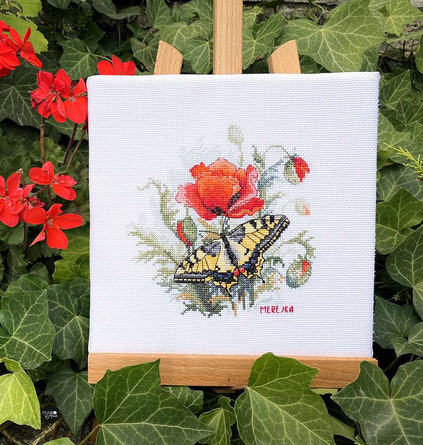 Cross Stitch Kit "Summer Meadow with Butterflies" by Merejka - K-206