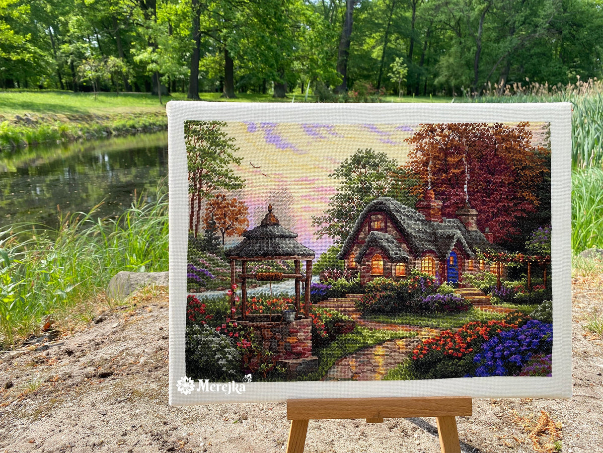 Cross Stitch Kit "The Wishing Cabin" - Merejka K-212