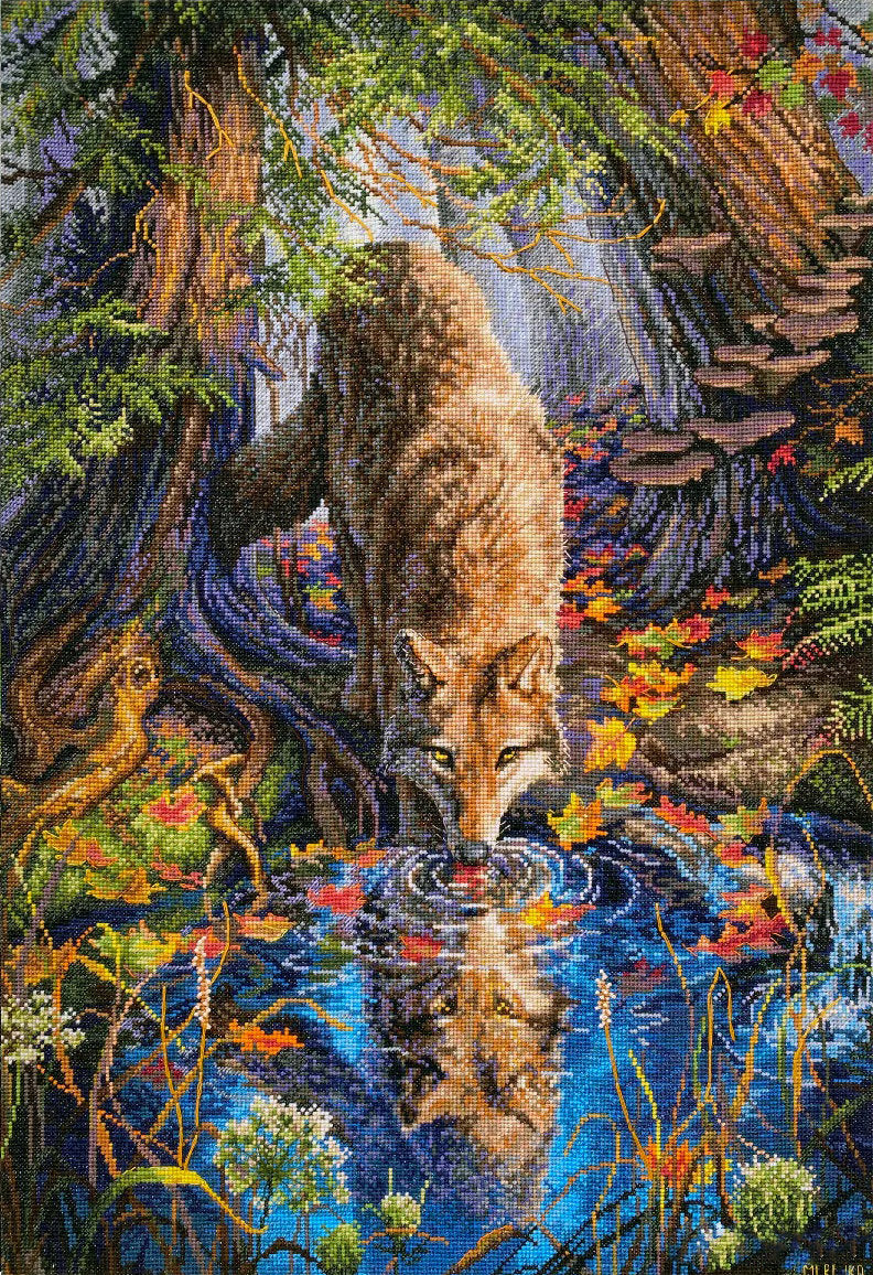 Wild Spirit: Wolf - K-217 Merejka - Premium Cross Stitch Kit