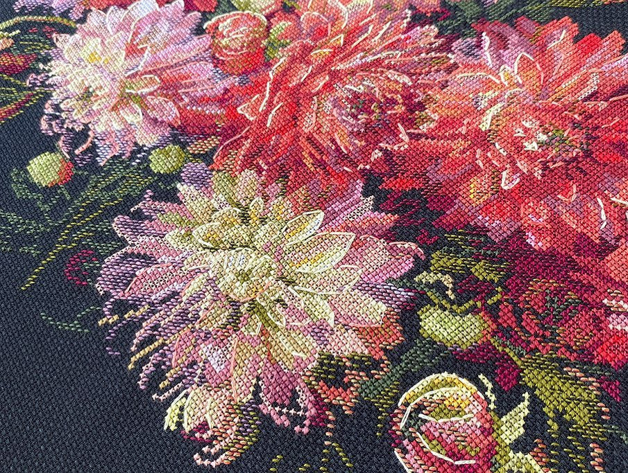 Cross Stitch Kit "Dahlias" - Merejka K-219
