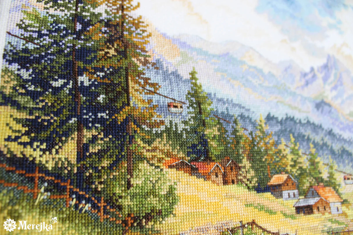 Cross stitch kit - Merejka K-244 - The Chamonix Valley