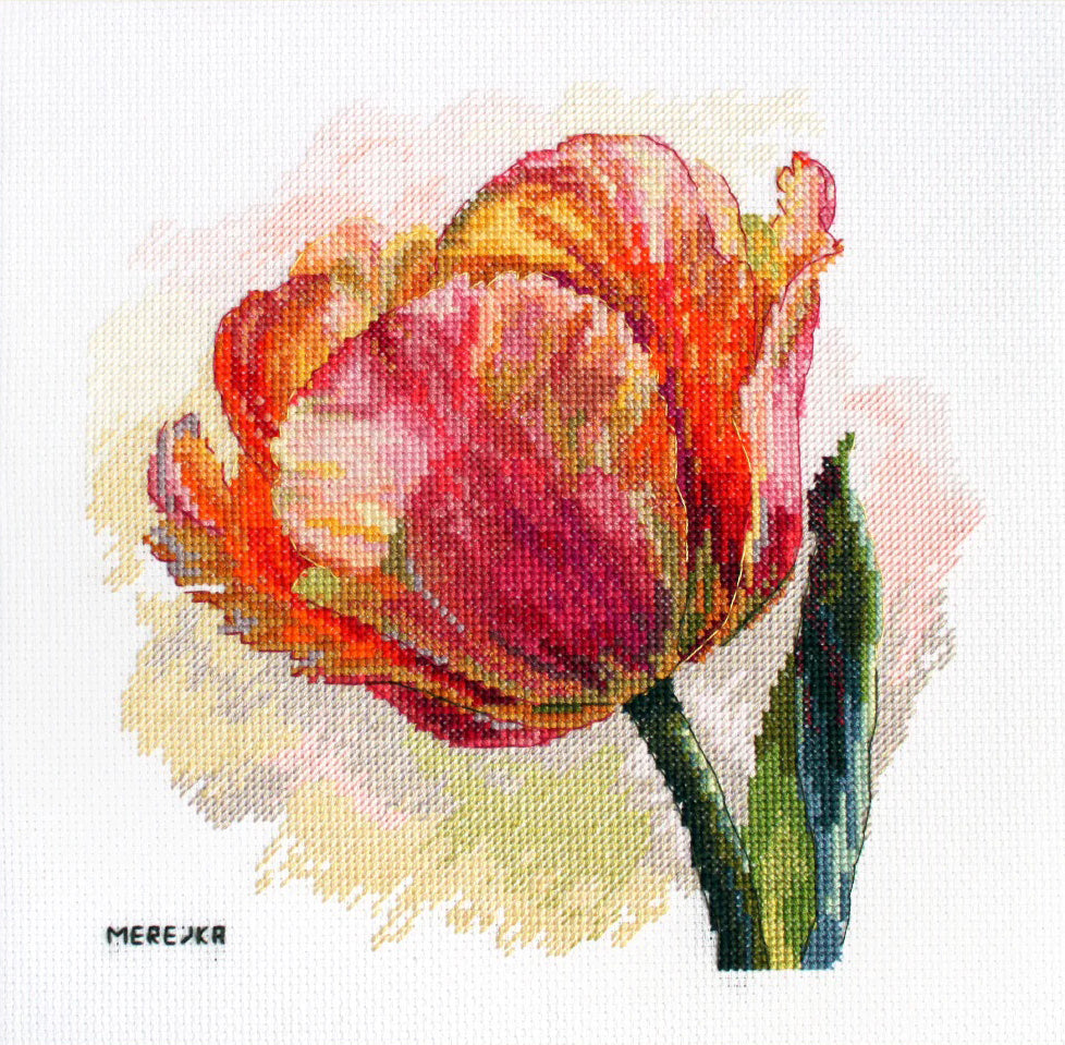 Cross Stitch Kit "Tulip Papagayo" by Merejka - K-248