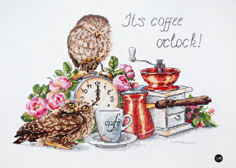 Cross Stitch Kit "Coffee Morning" by Merejka K-83