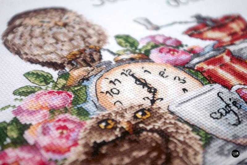 Cross Stitch Kit "Coffee Morning" by Merejka K-83