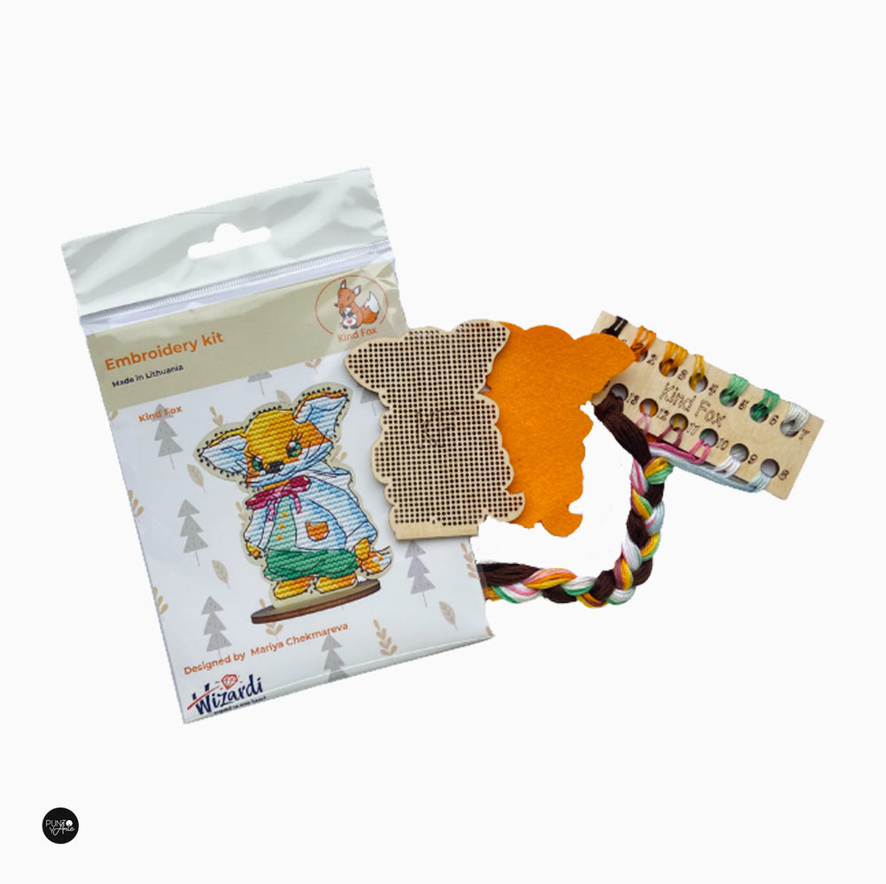 Genre renard - Wizardi - Kit de point de croix KF022/28