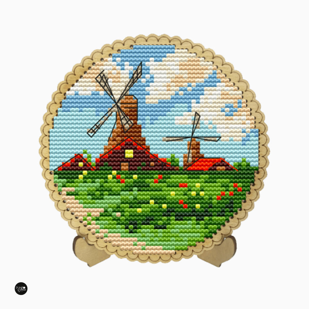 Windmills - Wizardi - Cross stitch kit KF022/32-6