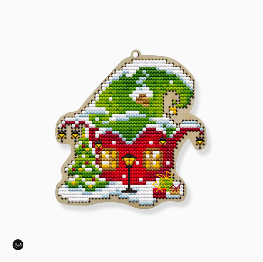 Christmas house - Wizardi - Cross stitch kit