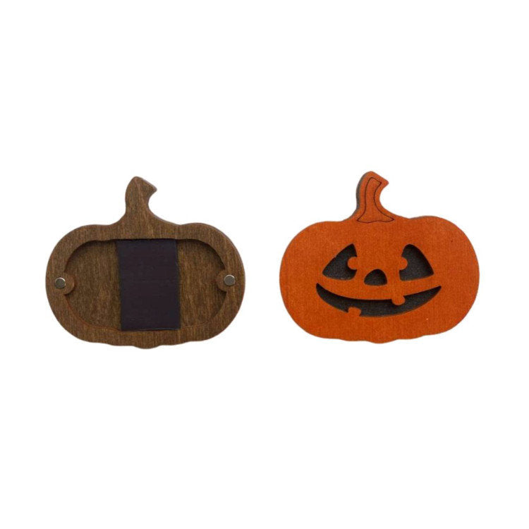 Pumpkin. Estuche de agujas de madera con imanes - Wizardi KF056/40