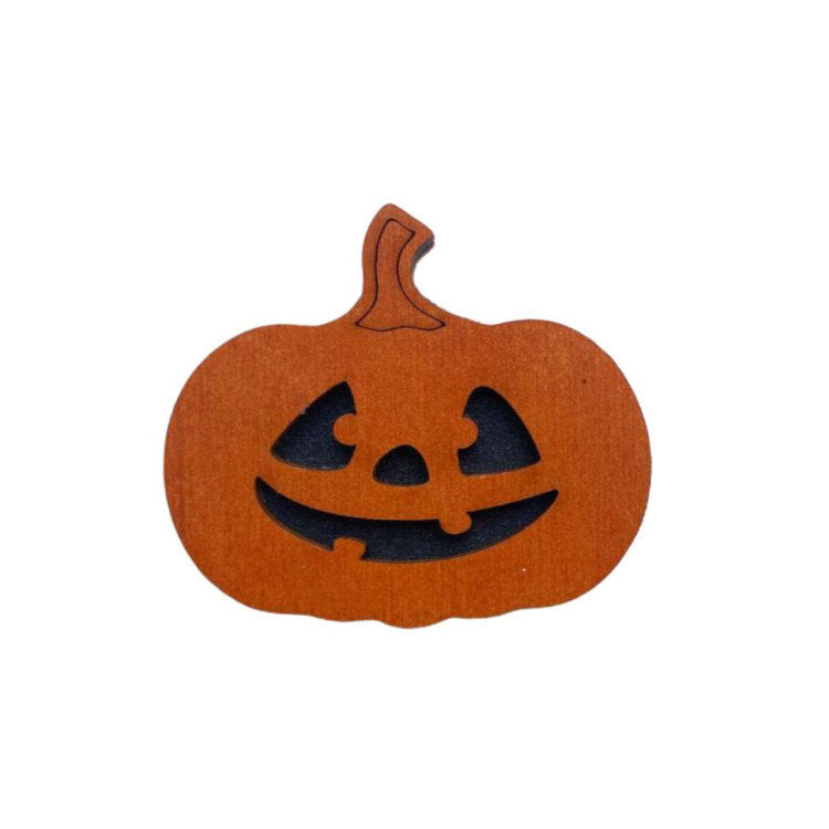 Pumpkin. Estuche de agujas de madera con imanes - Wizardi KF056/40