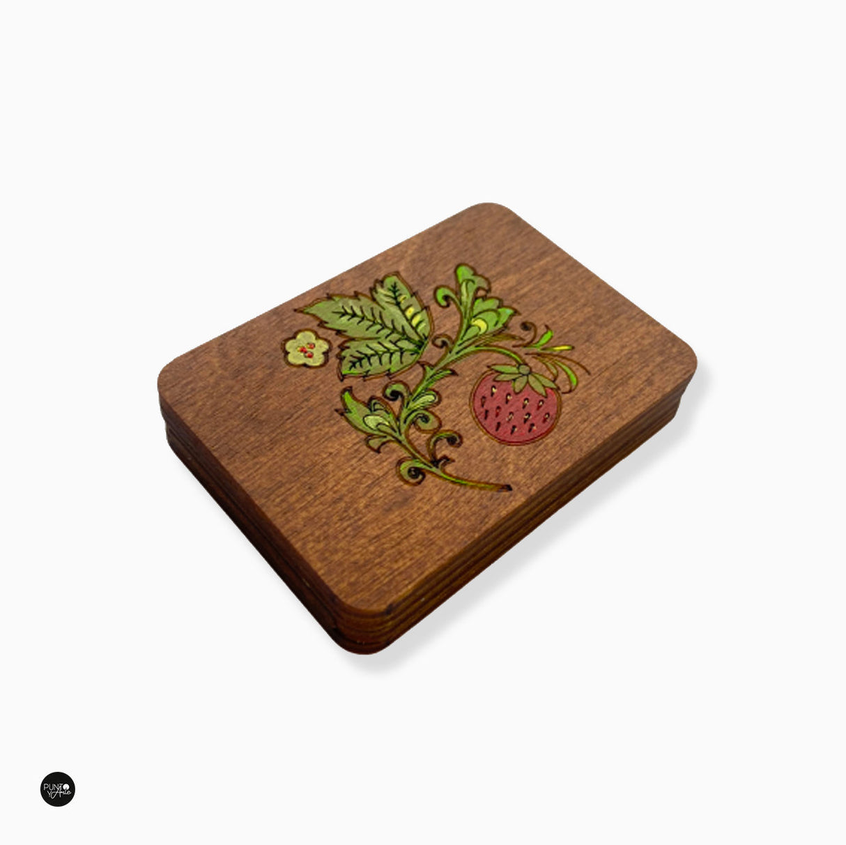 Étui à aiguilles en bois. Polisandro - Wizardi KF056/6