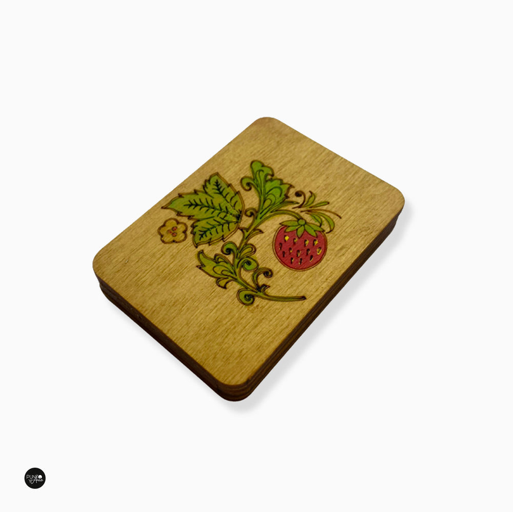 Étui à aiguilles en bois. Chêne - Wizardi KF056/7