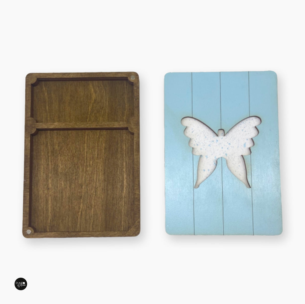 Mini organizador de madera con imanes - Wizardi KF057/13 (11x14,5x1,8 cm)