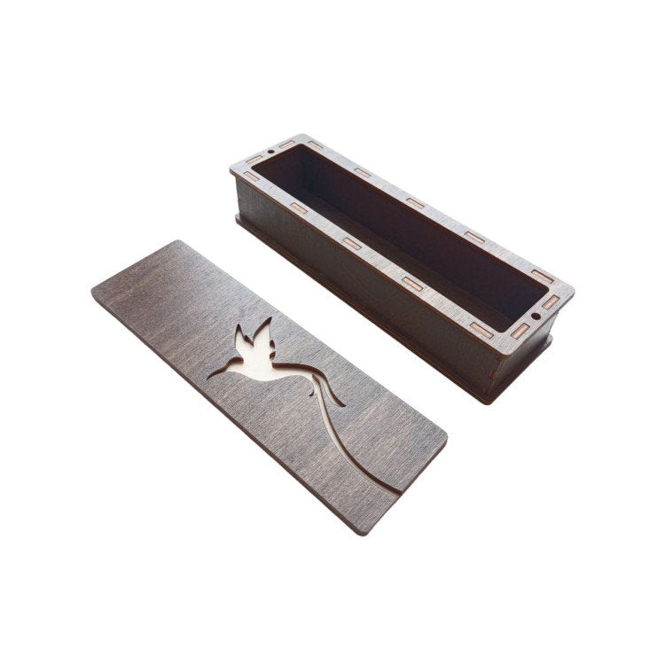 Hummingbird. Wooden Organizer Box - Wizardi KF057/54