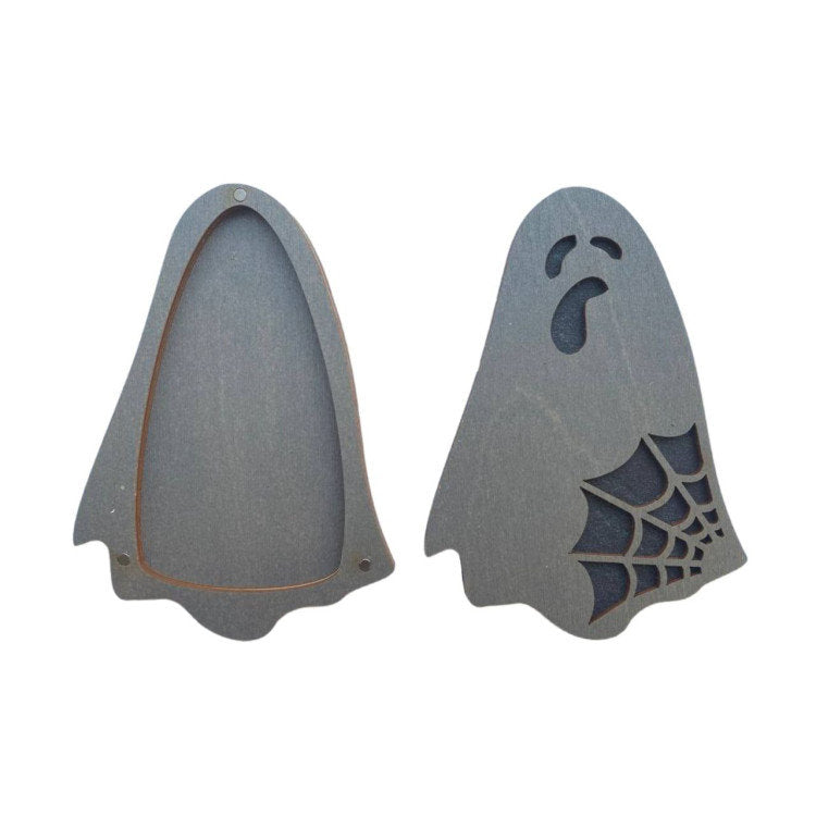Ghost. Wooden Scissors Organizer Box - Wizardi KF058/40