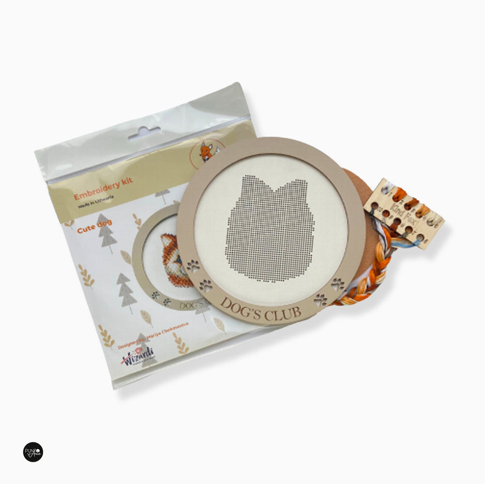 Chien mignon - Wizardi - Kit de point de croix KF058/7