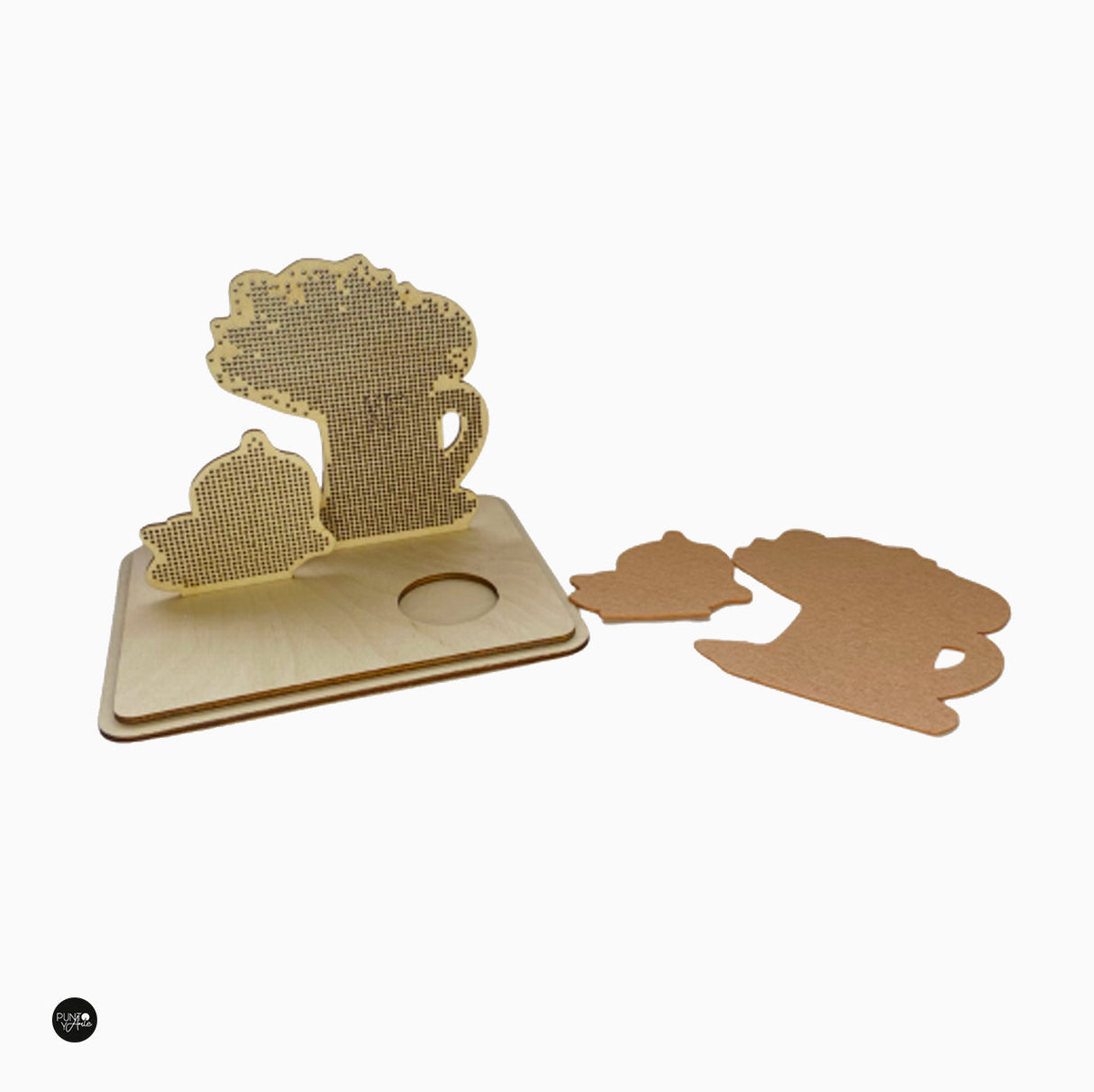 Portavelas de Navidad - Wizardi - Kit de punto de cruz KF060/3