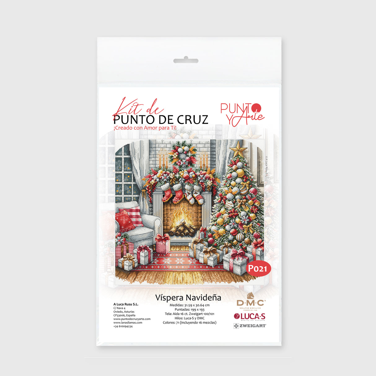 Cross Stitch Kit. Christmas Eve - P021 Knitting and Art