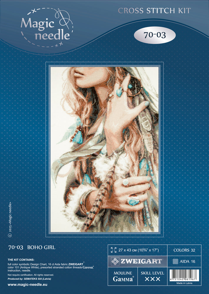 Kit de Punto de Cruz 70-03 “Boho Girl” – Magic Needle