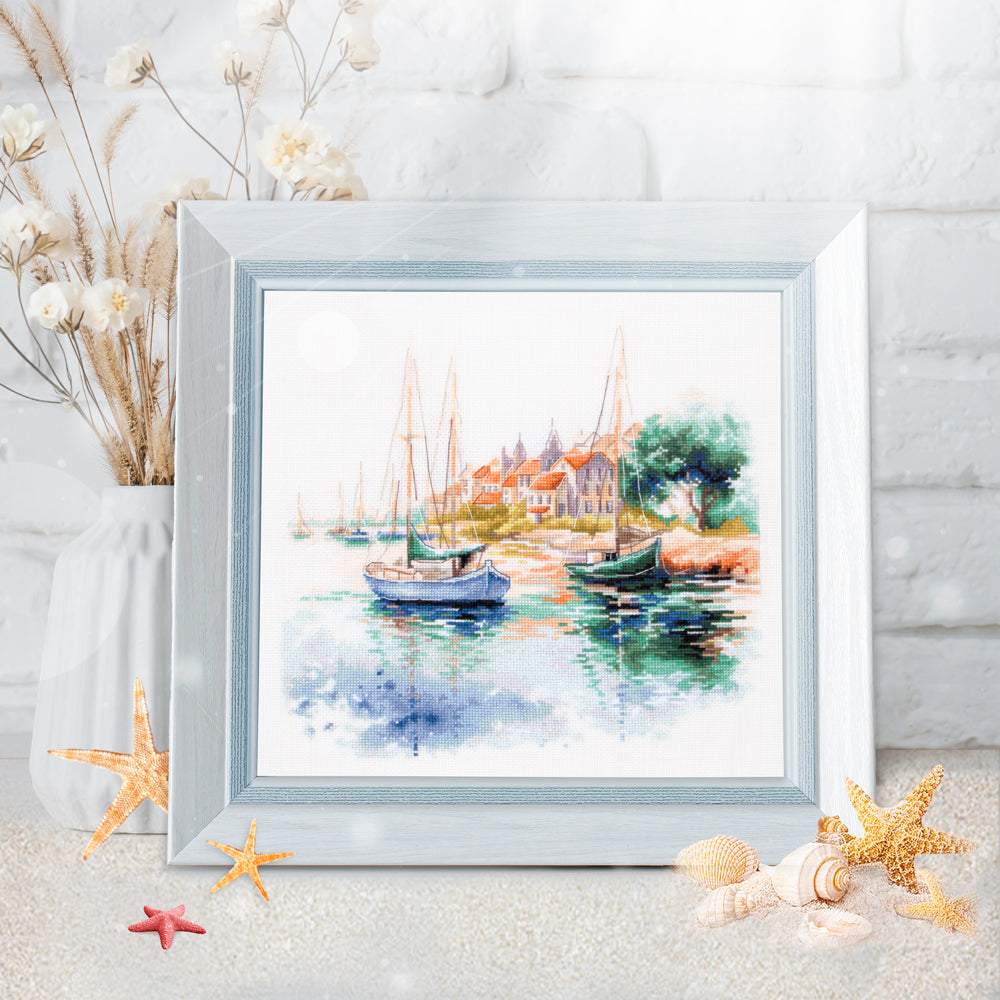 Cross Stitch Kit 70-18 “The Quiet Harbor” – Magic Needle