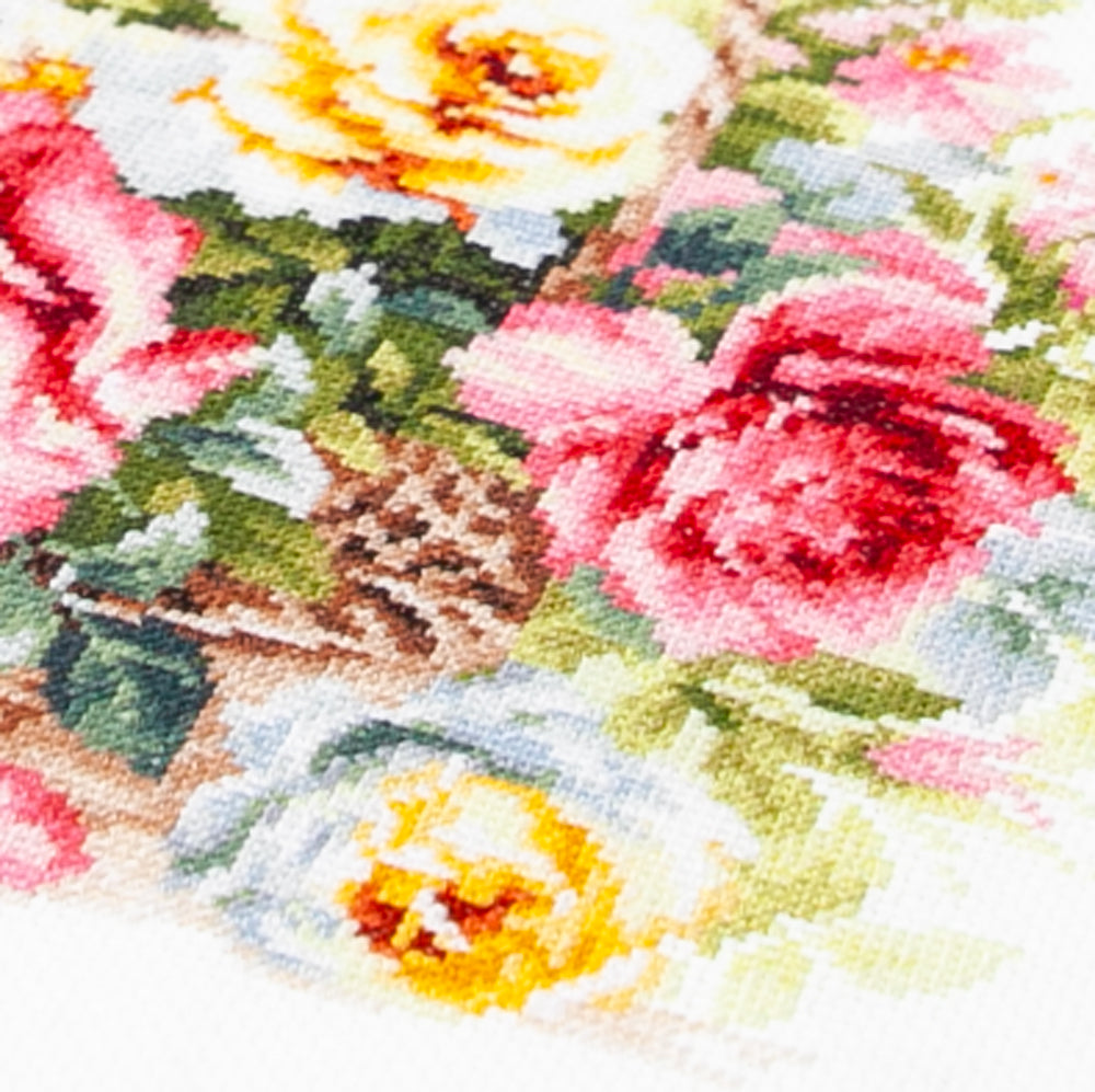 Cross Stitch Kit 70-19 “Basket With Roses” – Magic Needle