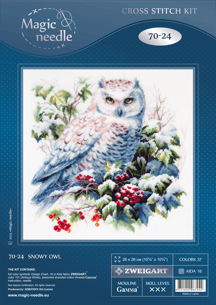 Cross Stitch Kit 70-24 “Snowy Owl” – Magic Needle