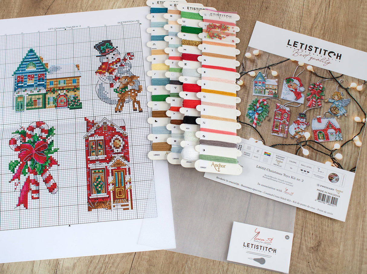 L8002 Christmas decorations no. 2 - LETISCTITH - Cross Stitch Kit