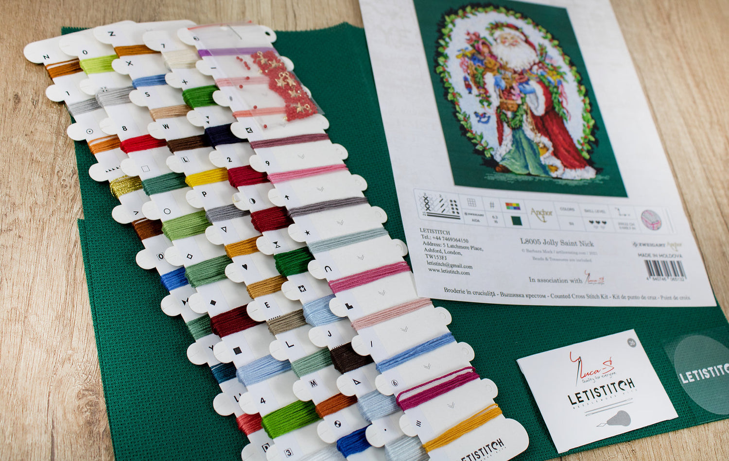 L8005 Jolly Saint Nick - LETISTITCH - Cross Stitch Kit