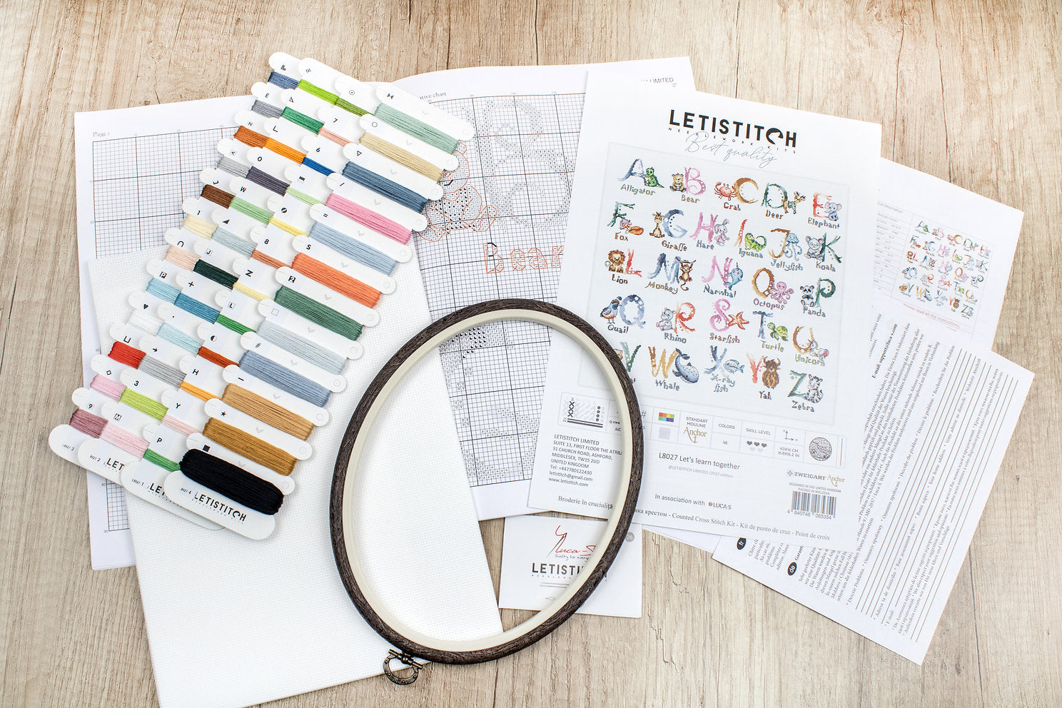 L8027 Let's learn together - LETISTITCH - Cross Stitch Kit