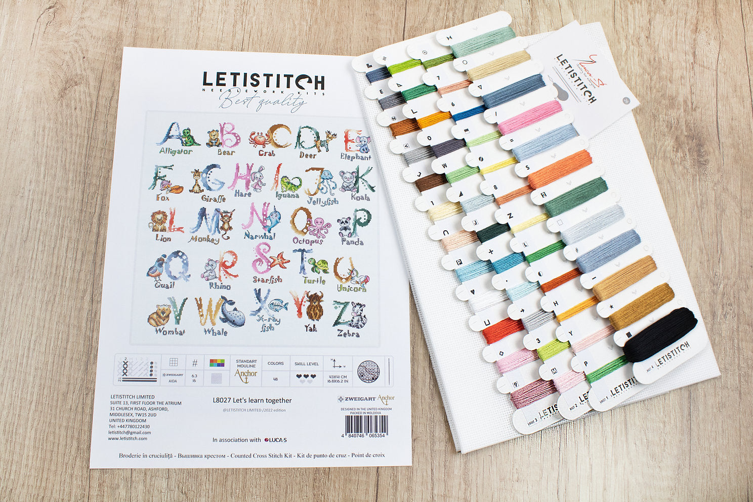 L8027 Let's learn together - LETISTITCH - Cross Stitch Kit