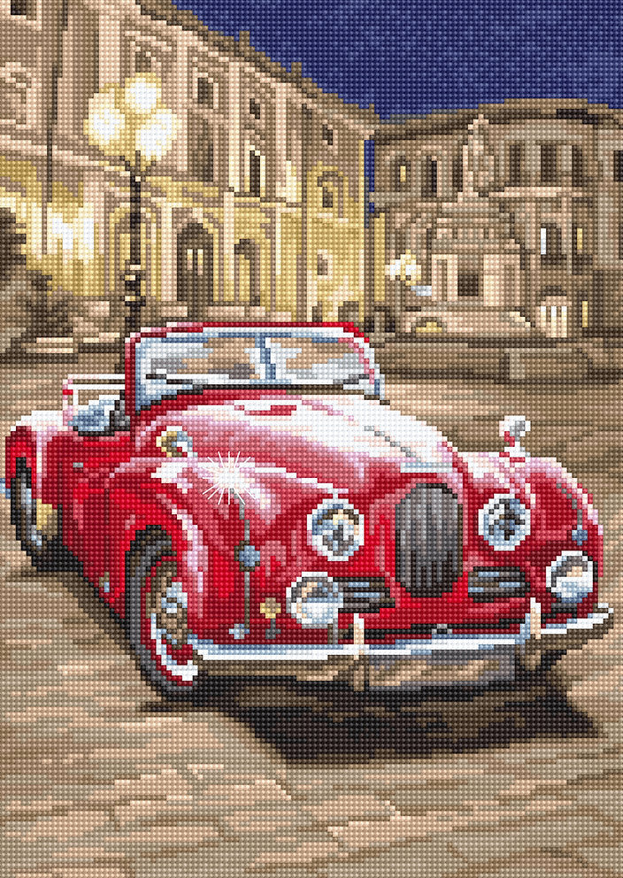 Kit de point de croix voiture de sport rouge - L8034 par LETISTITCH