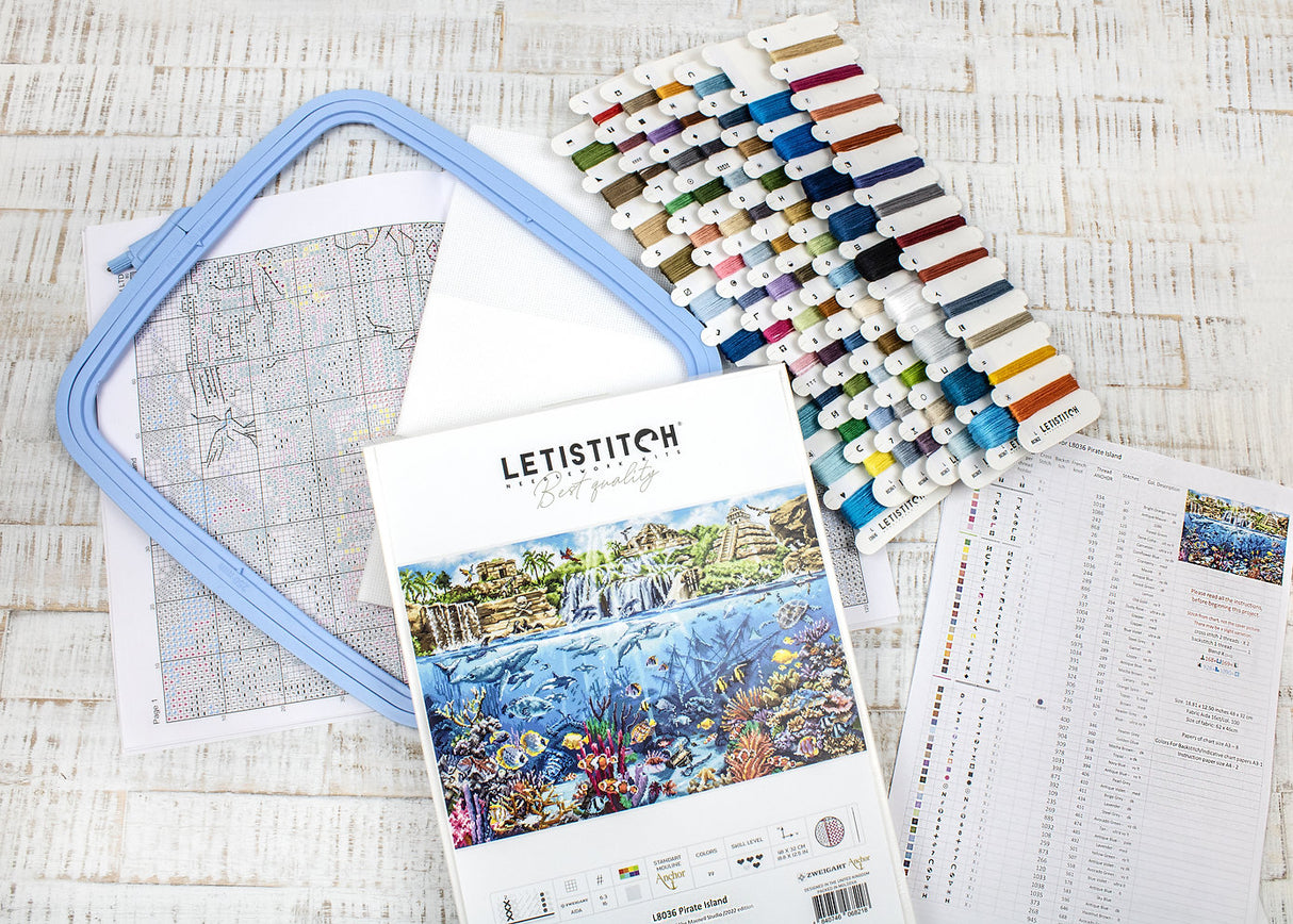 L'île aux pirates - L8036 LETISTITCH - Kit de point de croix